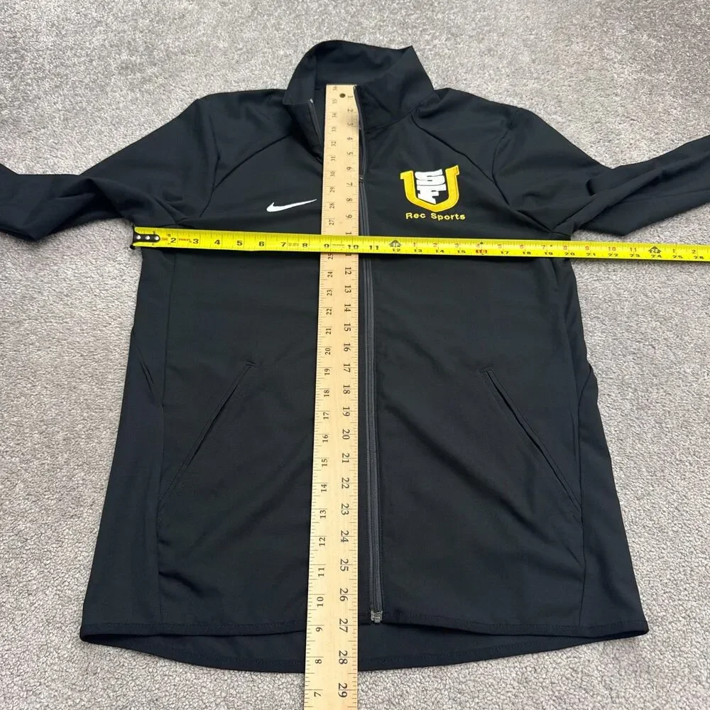Nike Dri-Fit USF Univ San Francisco Rec Sports Track Jacket Mens Small Black